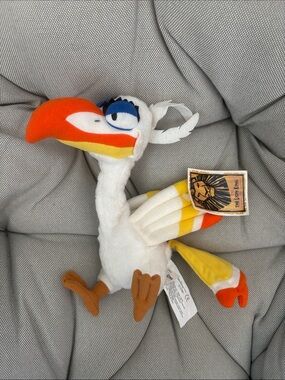 Disney The Lion King Zazu Plush - White, Orange, Yellow & Blue